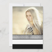 シルバー白黒sweet sixteen誕生会 招待状 (裏面)