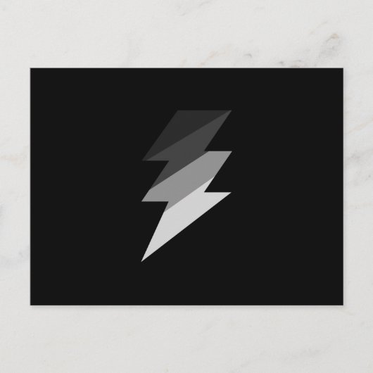 シルバー稲妻サンダーボルト ポストカード (正面)