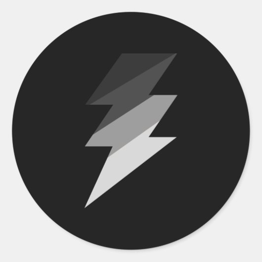 シルバー稲妻サンダーボルト ラウンドシール (正面)