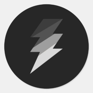 シルバー稲妻サンダーボルト ラウンドシール