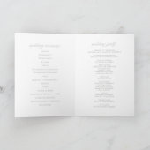 シルバー箔ちぎり模様の白い結婚式プログラム プログラム (内部)