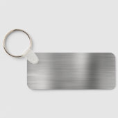 シルバー箔押しモノグラム長方形キー キーホルダー (裏面)