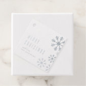 シルバー箔雪の結晶 クリスマス ギフトタグ (箱)