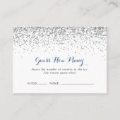 シルバー紙吹雪いくつゲームカードを推測 名刺 (正面)