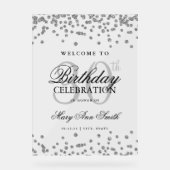 シルバー紙吹雪グリッター30thバースデーウェルカム アクリルサイン (正面)