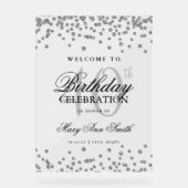 シルバー紙吹雪グリッター40thバースデーウェルカム アクリルサイン (正面)