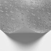 シルバー紙吹雪ハートグリッターグラムビップ ラッピングペーパー (角)
