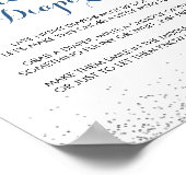 シルバー紙吹雪ミニマリストレイトナイトオムツ ポスター (角)