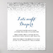 シルバー紙吹雪ミニマリストレイトナイトオムツ ポスター (正面)