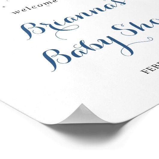 シルバー紙吹雪ミニマリスト赤ちゃんシャワーへようこそ ポスター (角)