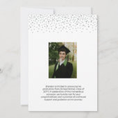 シルバー紙吹雪写真学年 案内状 (裏面)