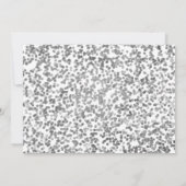 シルバー紙吹雪大学院フォトカード 招待状 (裏面)