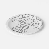 シルバー紙吹雪応援から50年誕生日 ペーパープレート (アングル)