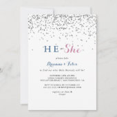 シルバー紙吹雪性別が明かす 招待状 (正面)