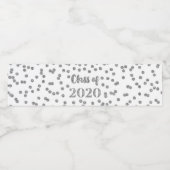 シルバー紙吹雪2020年卒業 ペットボトルラベル (シングルラベル)