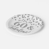 シルバー紙吹雪60と素晴らしい紙プレート ペーパープレート (アングル)