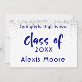 シルバー紙吹雪、ネイビータイポグラフィグラード発表 案内状