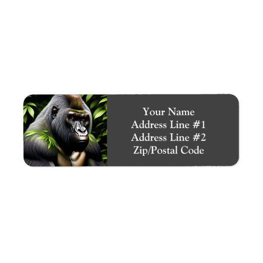 シルバー素晴らしバックゴリラ – ジャングルキング ラベル (正面)