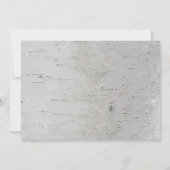 シルバー素朴樺の木ツリーフォト結婚ズ 招待状 (裏面)