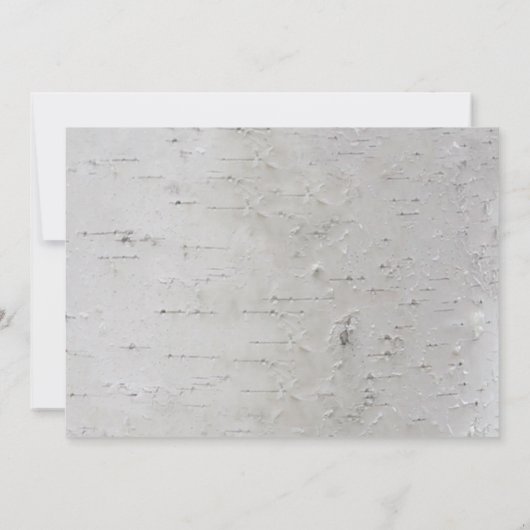 シルバー素朴樺の木ツリーフォト結婚ズ 招待状 (裏面)