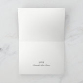 シルバー素朴樺の木ツリーベビーシャワーありがとう サンキューカード (内部)