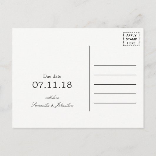 シルバー素朴樺の木ツリーベビー発表 案内ポストカード (裏面)