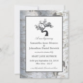 シルバー素朴樺の木ツリーベビー発表 案内状 (正面)