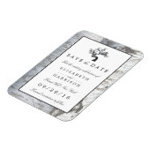 シルバー素朴樺の木ツリー日付の保存 マグネット (左側)