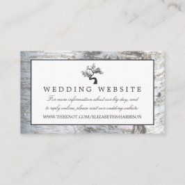 シルバー素朴樺の木ツリー結婚のウェブサイト エンクロージャーカード