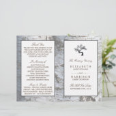 シルバー素朴樺の木ツリー結婚式 プログラム (スタンド正面)