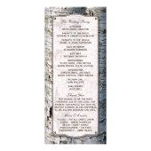 シルバー素朴樺の木ツリー結婚式 プログラム (裏面)