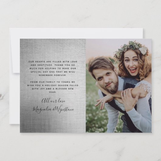 シルバー結婚したフォイルメリーと結婚の発表 シーズンカード (裏面)