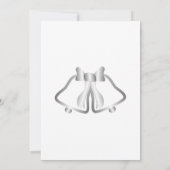 シルバー結婚のサンキューカードベルとリボン サンキューカード (裏面)