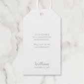 シルバー結婚のスーツとネクタイのグロムスマン提案 ギフトタグ (裏面)