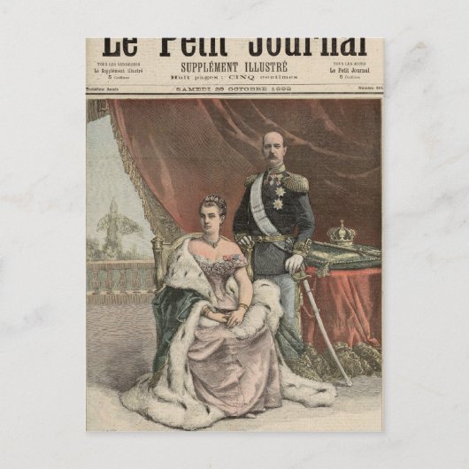 シルバー結婚の国王の記念日 ポストカード (正面)