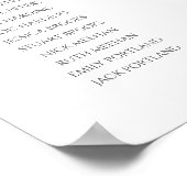 シルバー結婚の座席表（15表） ポスター (角)