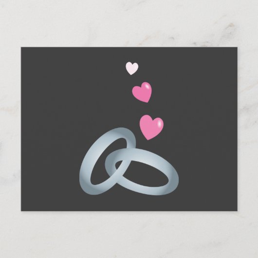 シルバー結婚の結婚指輪 ポストカード (正面)