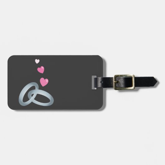 シルバー結婚の結婚指輪 ラゲッジタグ (正面横)