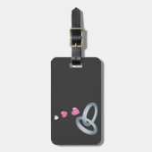 シルバー結婚の結婚指輪 ラゲッジタグ (正面縦)