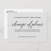 シルバー結婚の計画変更が延期解除 案内ポストカード (正面/裏面)