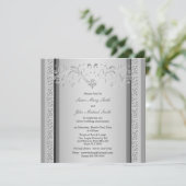 シルバー結婚の記念日ケルトフローラ 招待状 (スタンド正面)