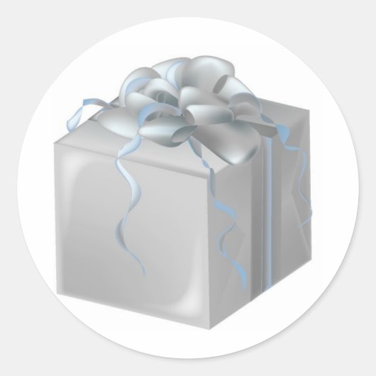 シルバー結婚の贈り物 ラウンドシール (正面)