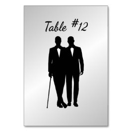 シルバー結婚ゲイの名前と日付の手入れ テーブルナンバー