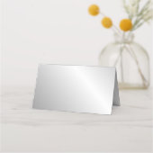 シルバー結婚ゲイの名前と日付の手入れ プレイスカード (裏面)