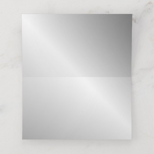 シルバー結婚ゲイの名前と日付の手入れ プレイスカード (内部開封)