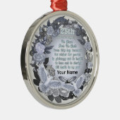 シルバー結婚ズ周年記念プレミアムラウンドオーナメント メタルオーナメント (右)