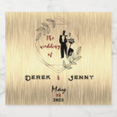 シルバー結婚ズ ビールラベル (シングルラベル)