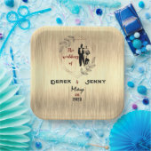 シルバー結婚ズ ペーパープレート (パーティー)