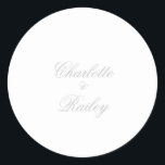 シルバー結婚ズ ラウンドシール<br><div class="desc">シルバー結婚のステッカー</div>