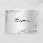 シルバー結婚デコレーション エンクロージャーカード (正面)